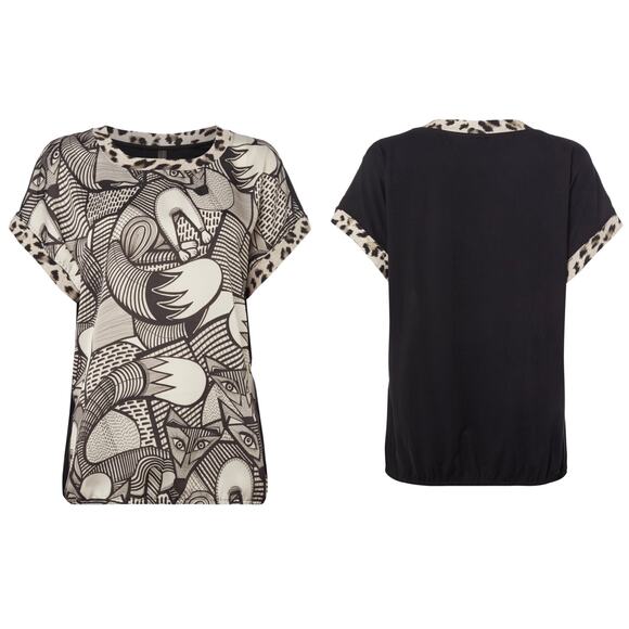 Marc Cain Artistic Fox Pattern in Black - Picture 1 of 8